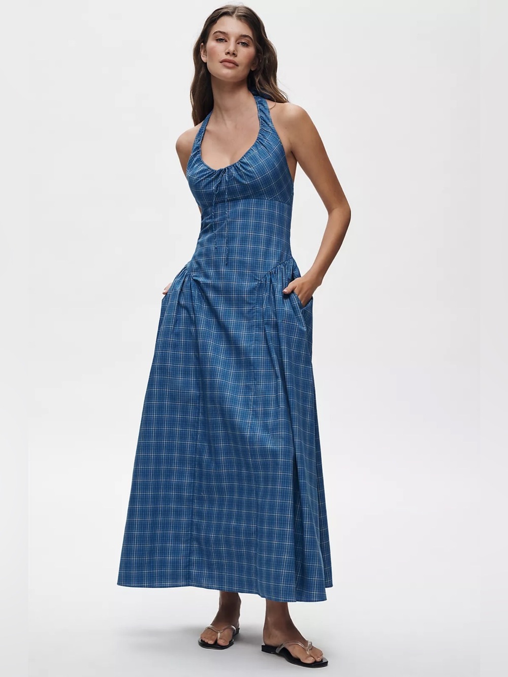 NEW Faithfull The Brand Del Ros Cotton Midi Dress, Size 10